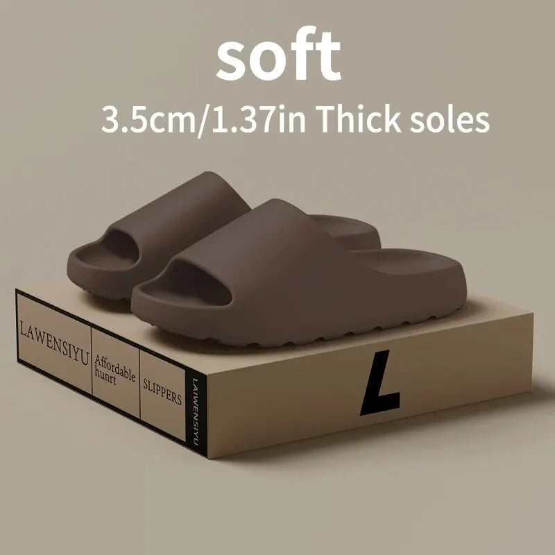 Coconut Slippers Feel like Stepping on Clouds Thick-soled Sandals Summer New Non-slip Wearing Sandals（Shoebox not included）