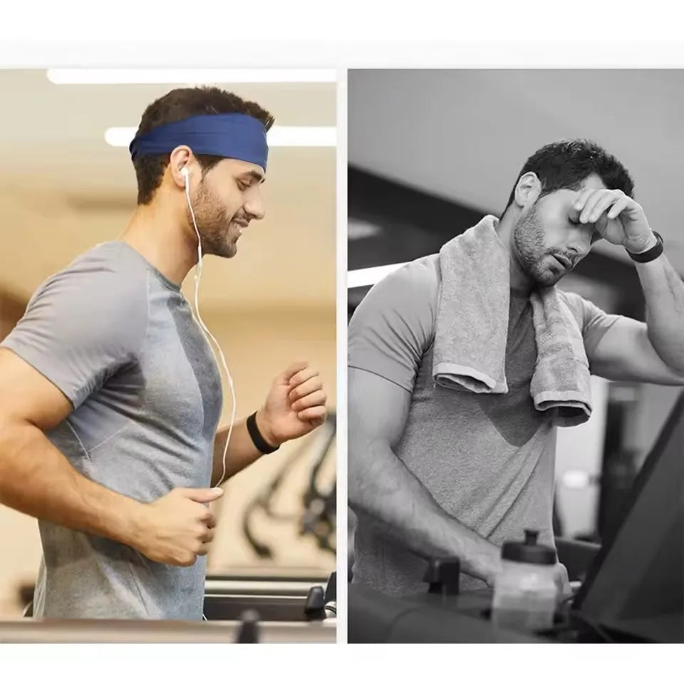 Sport Headband Fitness Sweat Bandage Head Hair Band Tennis Yoga Absorb Sweat Head Band Basketball Running Sweatband Women Men