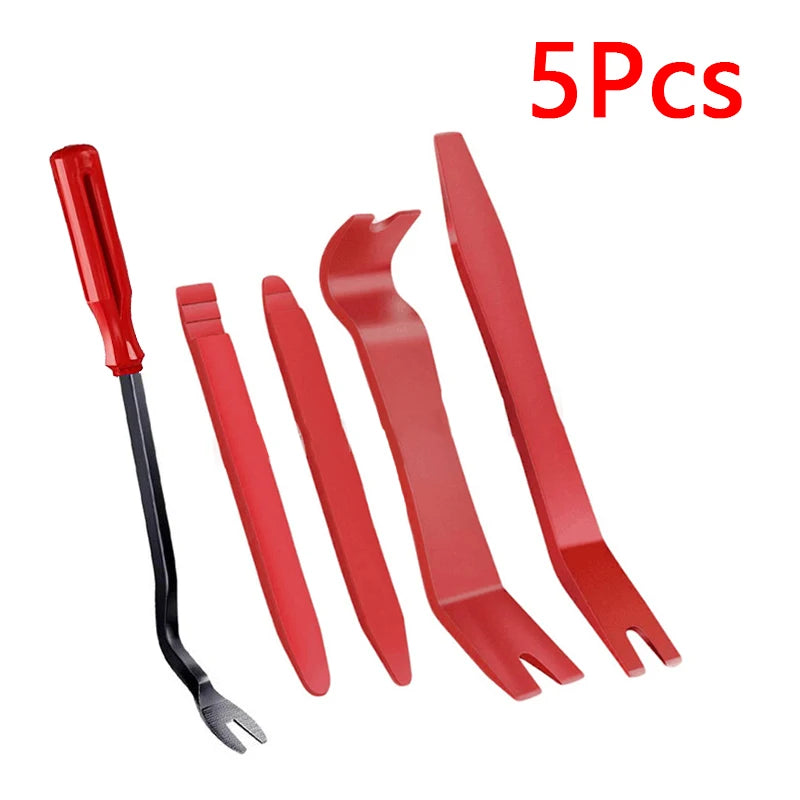 Car Panel Removal Set 5-Pcs Multifunctional Without Scratches Disassembly Panel And Audio Auto Door Trim Removal Tool Kit Blue