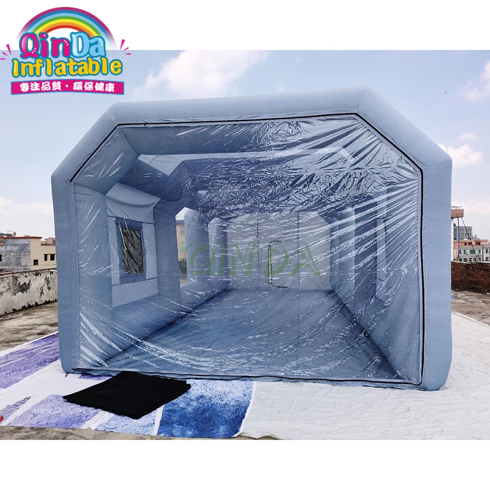 Mobile Auto Inflatable Spray Paint Booth Machine / Movable Car Painting Room