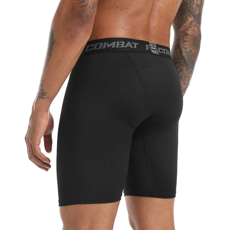 Men Boxers Sports Underwear Underpants Gym Shorts M L XL Black Quick-Drying Sweatpants Moisture Absorption Breathable Fitness