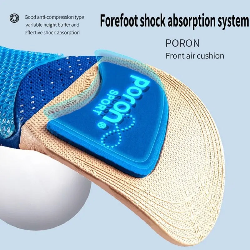 Sport Insoles for Men Women Arch Support Breathable Shock Absorption Shoes Pad Outdoor Running Feet Care Sneakers Sole Insoles