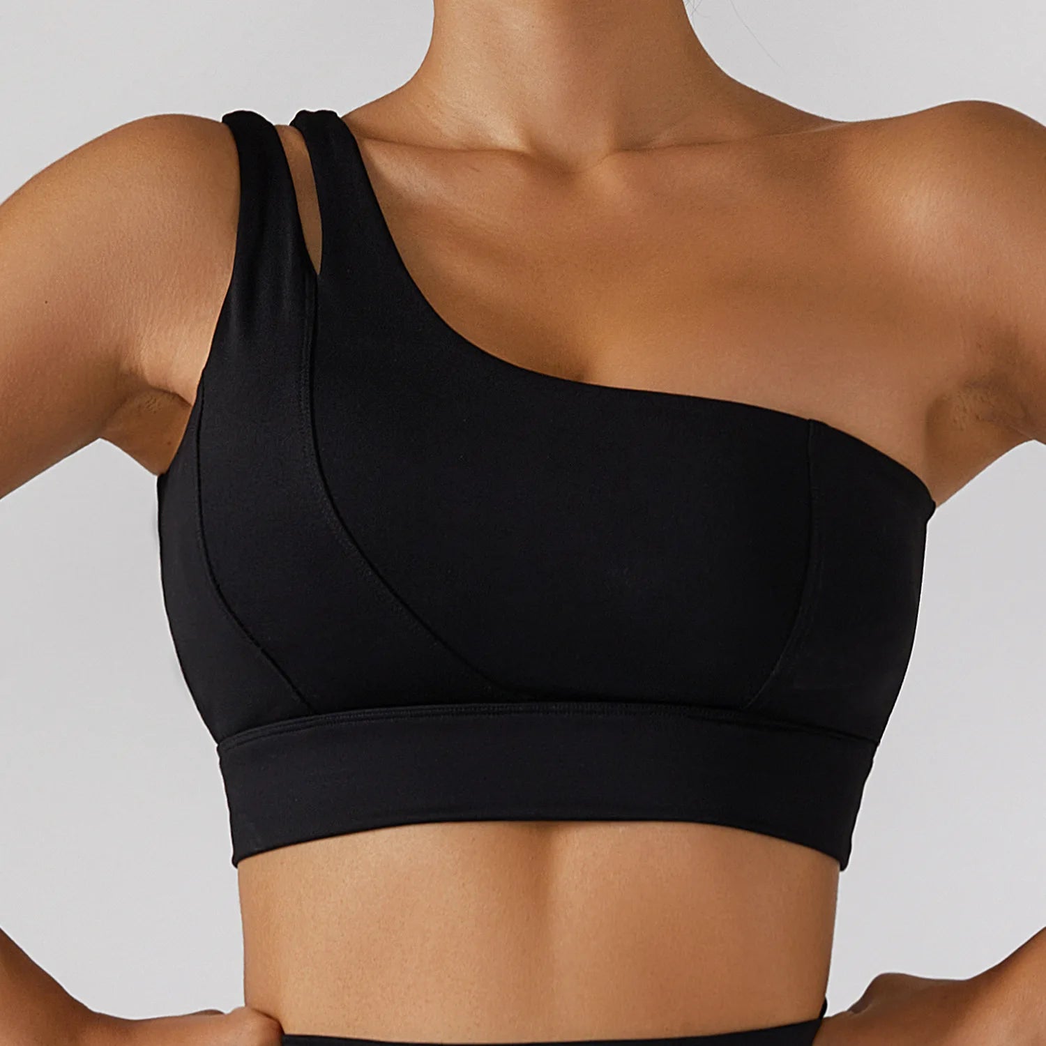 Yoga Skirt Set Women Workout Sport Gym Wear Suit High Wais Fitness Crop Top Female Tennis Sportswear One Shoulder Bra