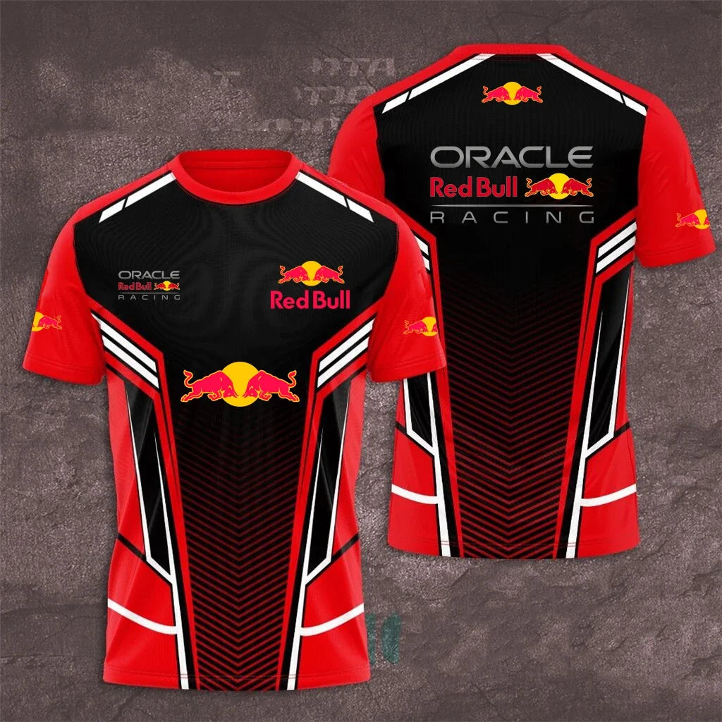 Red Bull Racing Men's 2025 Summer New Sports Quick-Drying T-Shirt Women's Breathable Outdoor Leisure Sports Tops