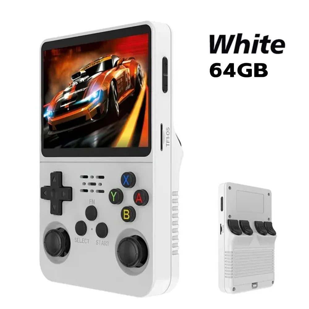 R36S Retro Video Handheld Game Console Linux System 3.5 in IPS Screen  3000mAH Battery 64G/128G TF Card Preinstalled Games