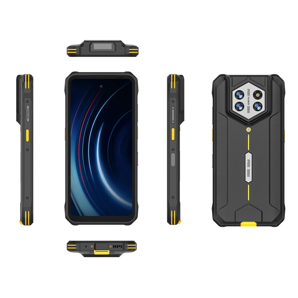 Waterproof Rugged PDA Android 14 Industrial Mobile Data Terminals 8G+128G Dual Camera 48MP Zebra SE4710 Barcode Scanner