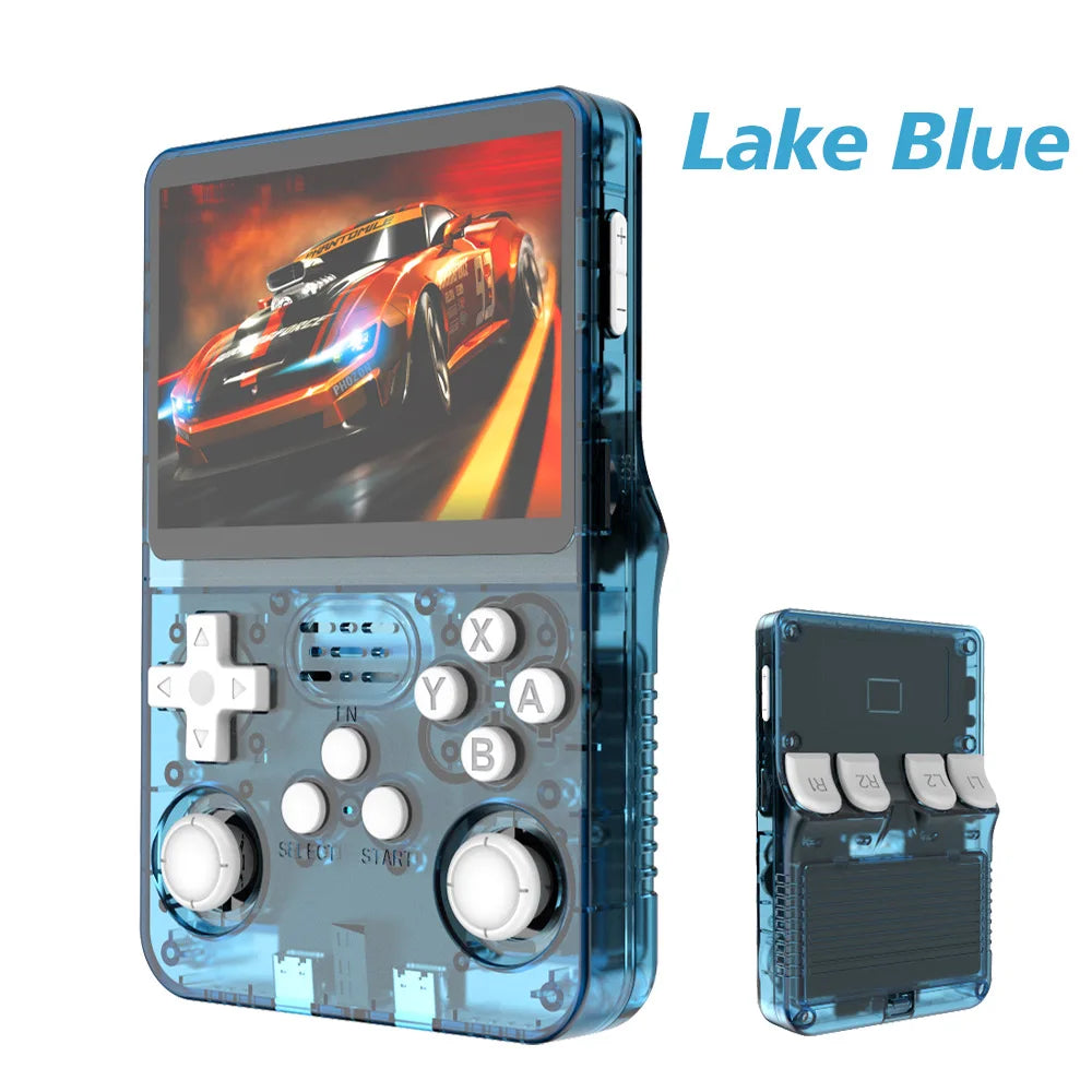 R36S Retro Video Handheld Game Console Linux System 3.5 in IPS Screen  3000mAH Battery 64G/128G TF Card Preinstalled Games