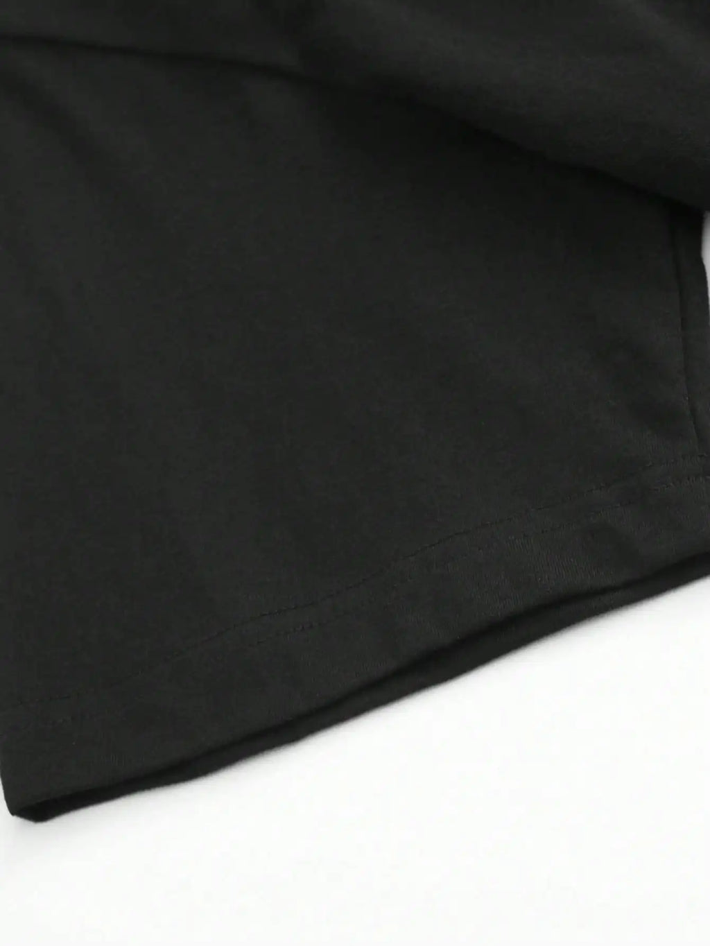 Plus Size Men's T-Shirt, Black Pure Cotton Crew Neck, Suitable for Outdoor Wear in Spring and Summer, Casual and Comfortable