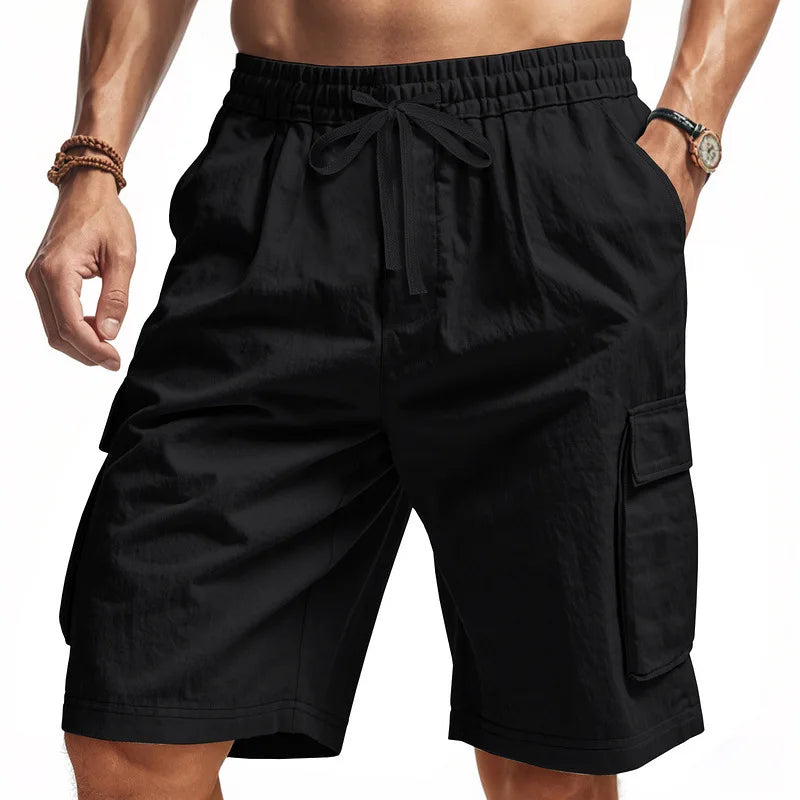 2025 Hot-selling American-style fashionable outdoor loose tactical men's multi-pocket cargo casual sports beach shorts short