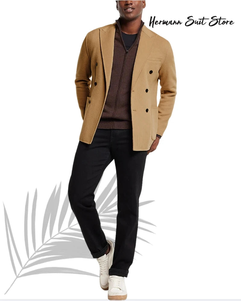 Autumn Winter Men's Thick Suit Coat Blazers Business Casual Men's Top Suit Jacket