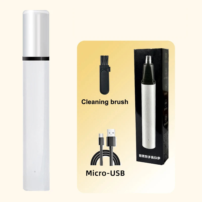 USB Rechargeable Nose Ear Hair Trimmer for Men Waterproof Painless Electric Personal Groomer Portable Hair Cutter