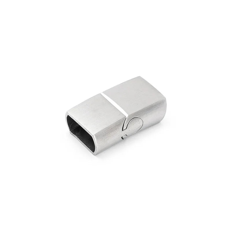 10Pcs 316L Stainless Steel Clasps Hole 12x6mm 12x4mm for Leather Bracelets Clasp Magnet DIY Bracelet Jewelry Making Accessories