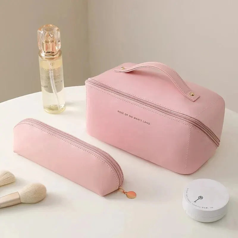 Makeup Organizer Female Toiletry Kit Bag Make Up Case Storage Pouch PU Lady Box, Cosmetic Bag, Organizer Bag For Travel Zip ﻿