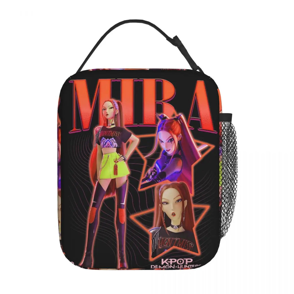 Huntrix Girls Cup Noodles Kpop Demon Hunters Lunch Bag Portable Lunch Box Men Office Print Cooler Bag Leisure Oxford Lunch Bags