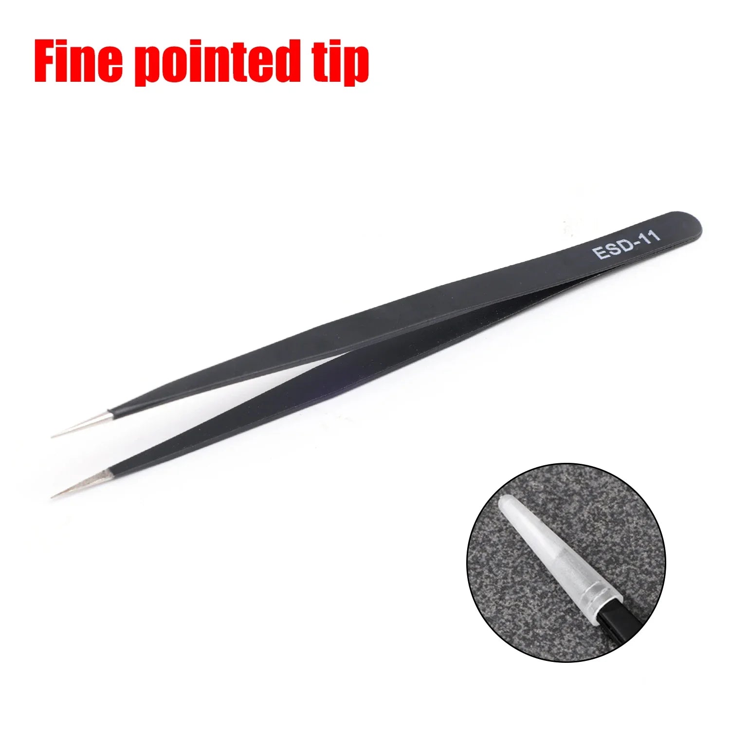 Precision Tweezers Set ESD Stainless Steel Anti-static Tweezers PCB Repair Tools for Electronics Repair Soldering Craft Tools