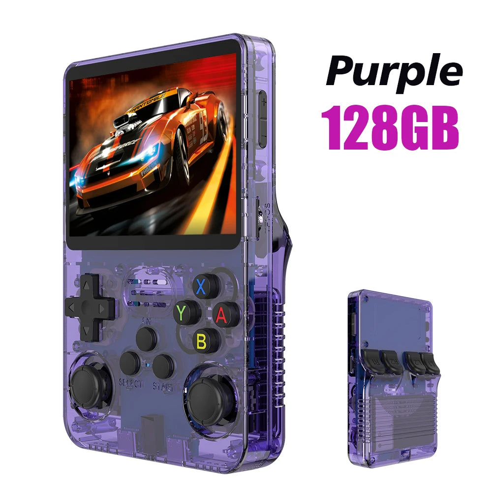128GB R36S Retro Handheld Video Game Console 3.5Inch IPS Screen Player Kid Portable Pocket Video Player Games Arkos System
