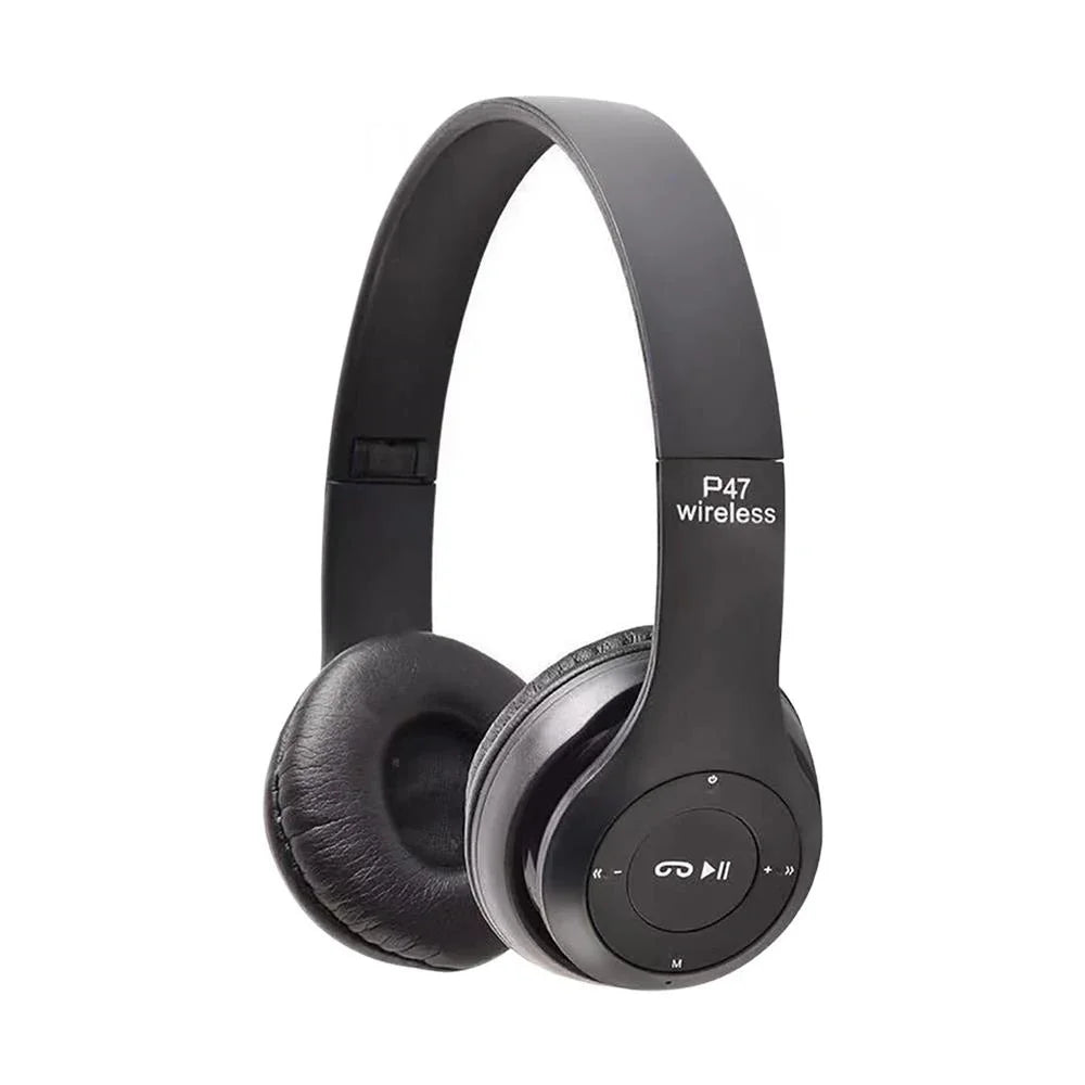 Foldable Bluetooth Headphones Wireless Overhead Earphones with Microphone Volume Control for iPhone And Android Game Headset