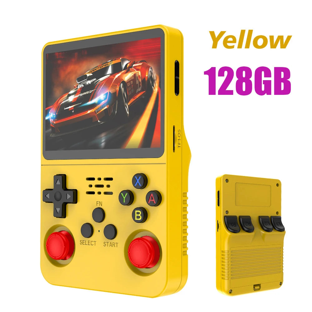 128GB R36S Retro Handheld Video Game Console 3.5Inch IPS Screen Player Kid Portable Pocket Video Player Games Arkos System