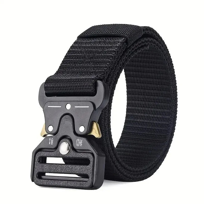 Compass Multi-Function Outdoor Tactical Belt for Men and Women Durable Quick-Dry Canvas Nylon Webbing Hiking Camping Sport Gear