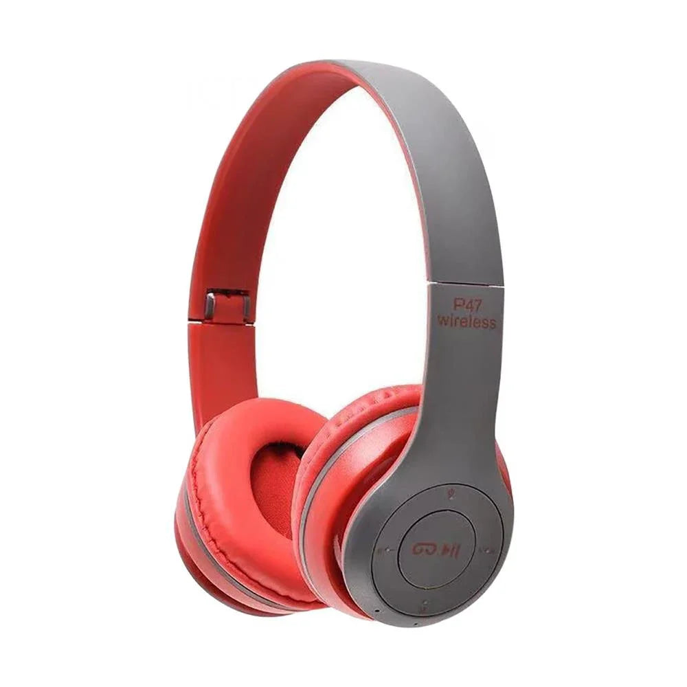 Foldable Bluetooth Headphones Wireless Overhead Earphones with Microphone Volume Control for iPhone And Android Game Headset