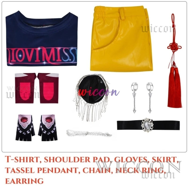 ‌‌‌KPOP Demon Huntrix Mira Cosplay Costume Stage Uniform Dress Anime Girls Group Hunters Outfit Set Halloween Carnival Outfit