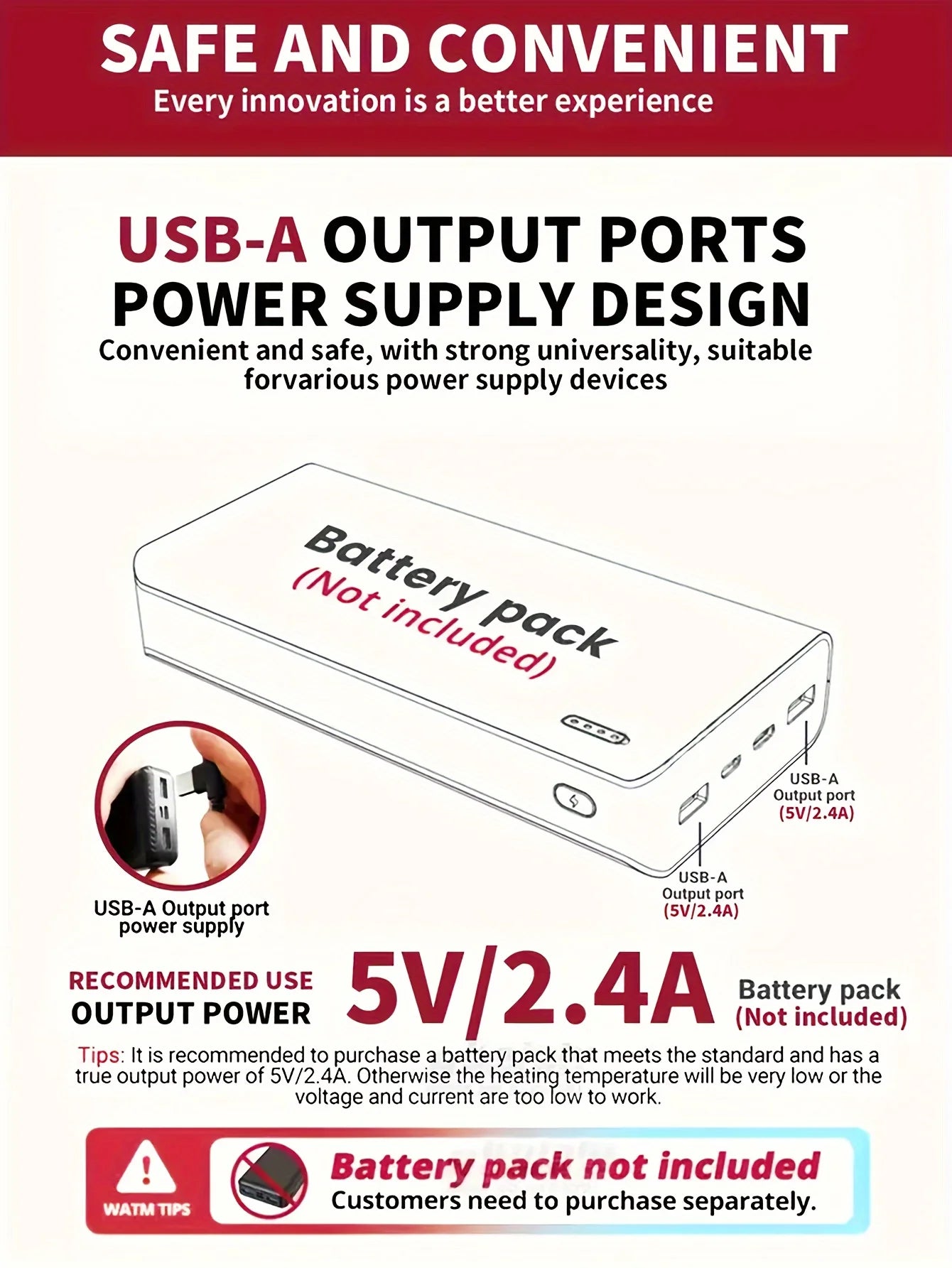 Men's and Women's Intelligent 8-Zone Heating, V-neck Hooded Lightweight Insulation Jacket (Does Not Include Portable Charger and