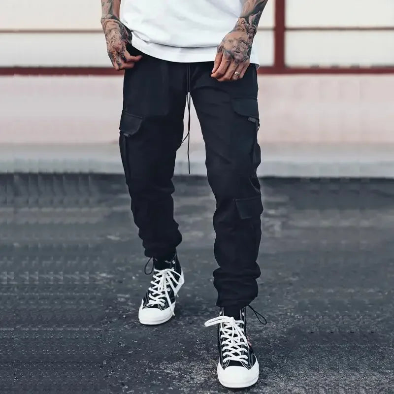 Casual New In Male Trousers Baggy Men's Cargo Pants Regular Fit Street Aesthetic Techwear Long Cheapest Emo Cheap High Quality