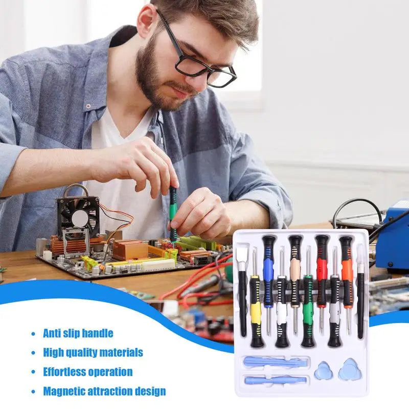 Cell Phone Repair Tool Kit 16PCS Phone Repair Screwdriver Set Professional Electronics Opening Pry Tool Repair Kit For Cellphone