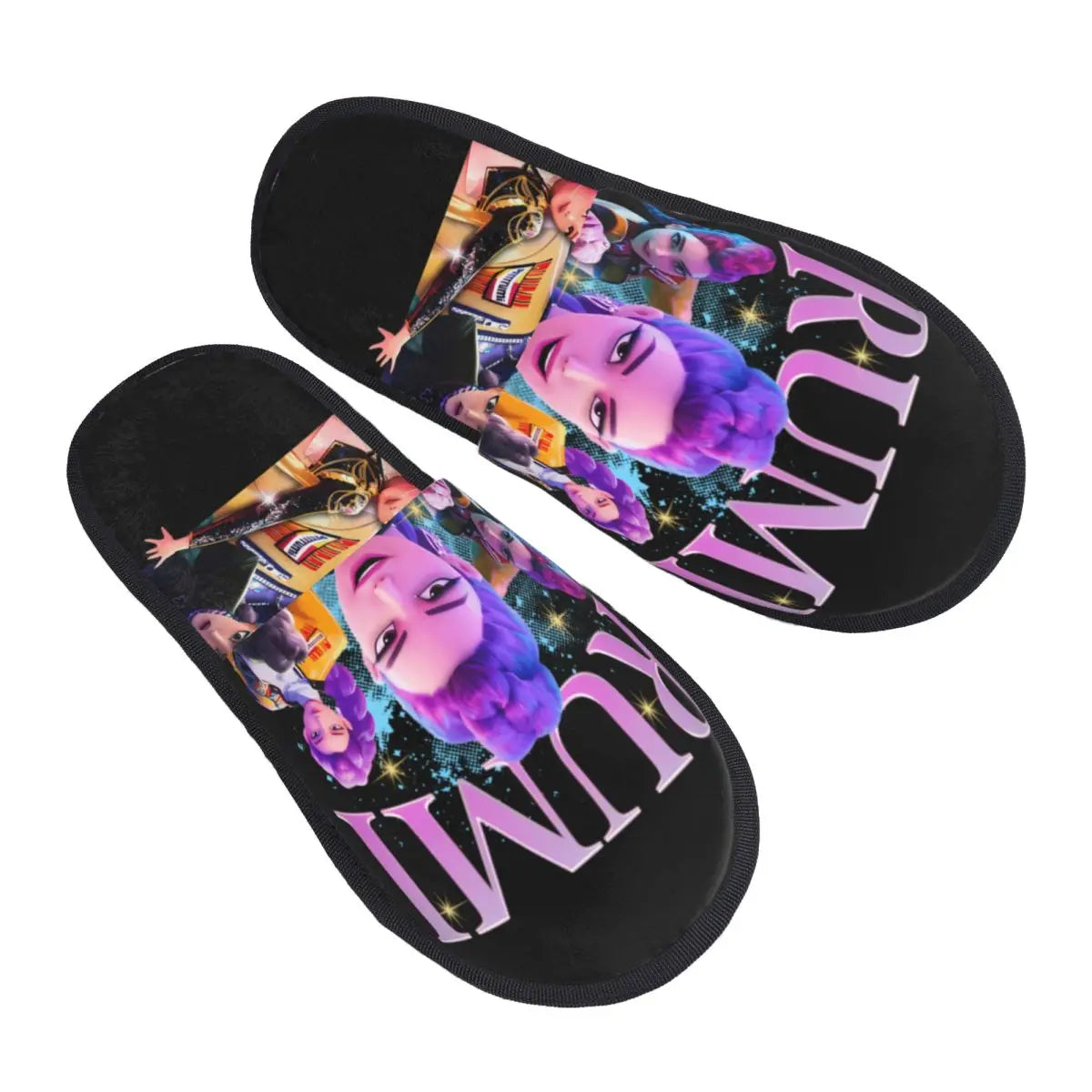 Kpop Demon Hunters Huntrix Rumi Zoey Mira Girls Guest Slippers for Bathroom Women Custom Print House Slipper