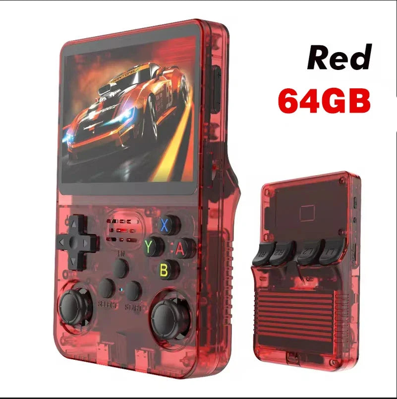 128GB R36S Retro Handheld Video Game Console 3.5Inch IPS Screen Player Kid Portable Pocket Video Player Games Arkos System