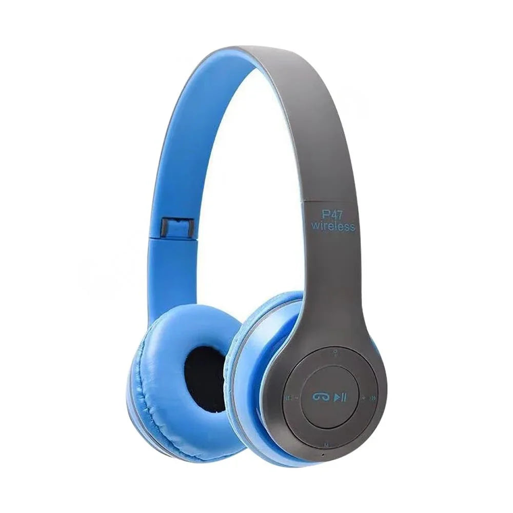 Foldable Bluetooth Headphones Wireless Overhead Earphones with Microphone Volume Control for iPhone And Android Game Headset