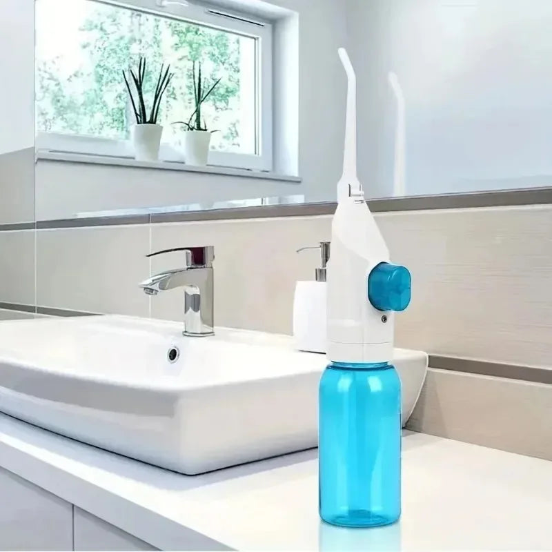 1PC Electric High-Pressure Water Flosser - Manual Pulse Jet Cleaner for Teeth & Gums, Portable Oral Irrigator with Deep Cleaning