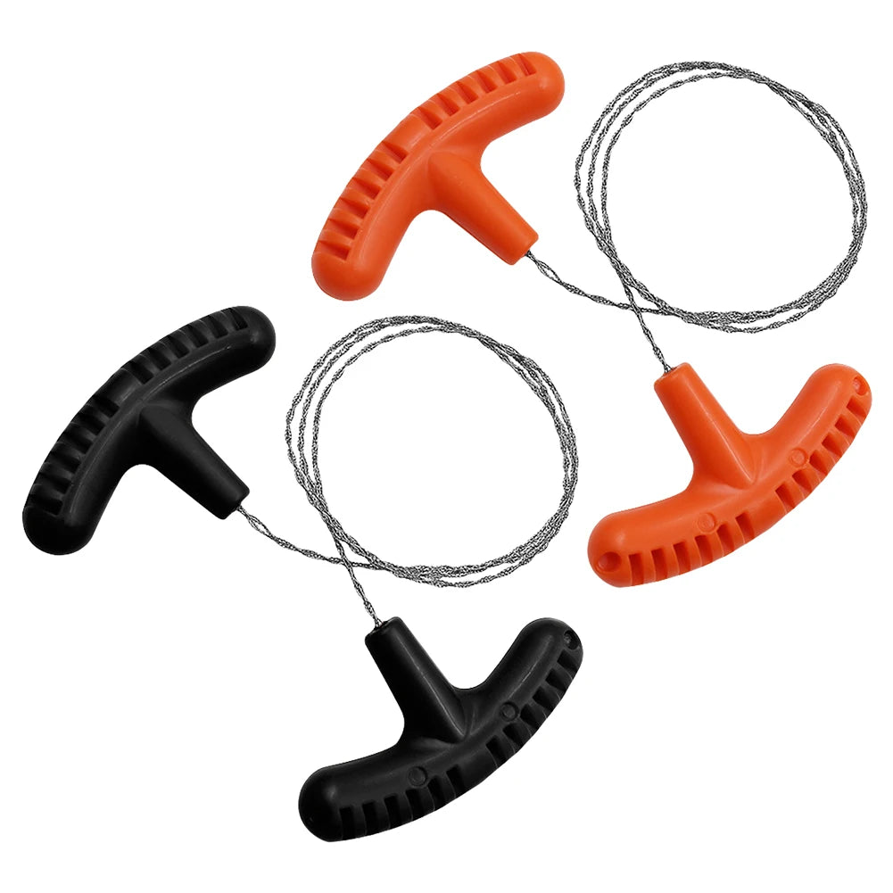 70CM Manual Steel Rope Chain Saw with Finger Handle Hand Cable String Saw Mini Manual Cutting Chain Saw for Camping and Travel