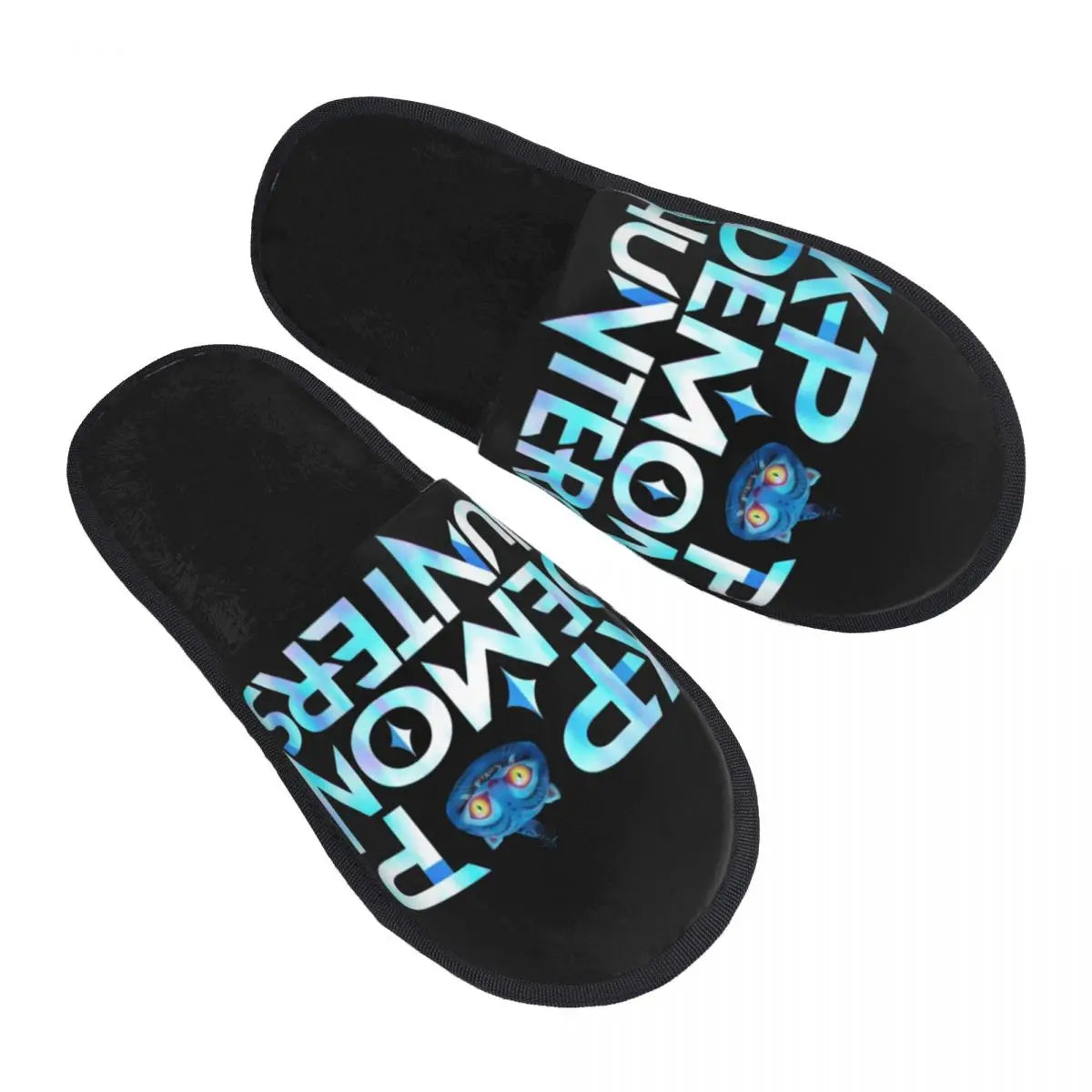 Kpop Demon Hunters Huntrix Soft Scuff Memory Foam Slippers Women Spa House Shoes