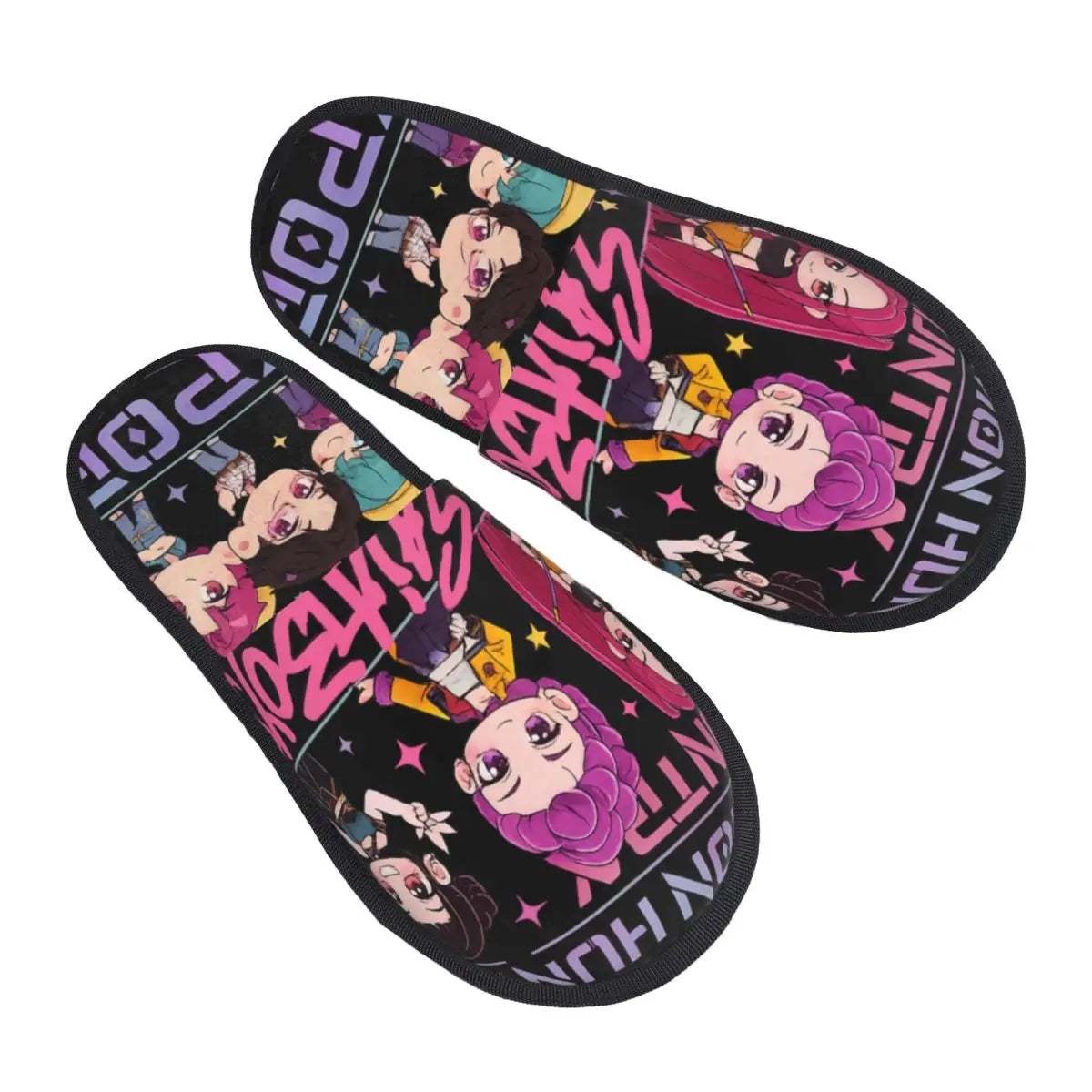 Kpop Demon Hunters Huntrix Rumi Zoey Mira Girls Guest Slippers for Bathroom Women Custom Print House Slipper
