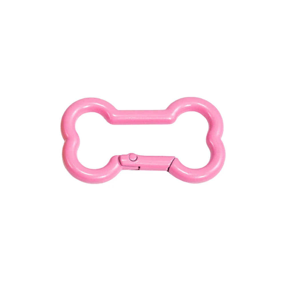 5 Pcs High Quality Zinc Alloy Spring Buckle Bone Shaped Metal Buckle DIY Keychain Hook Pendant Jewelry Accessories