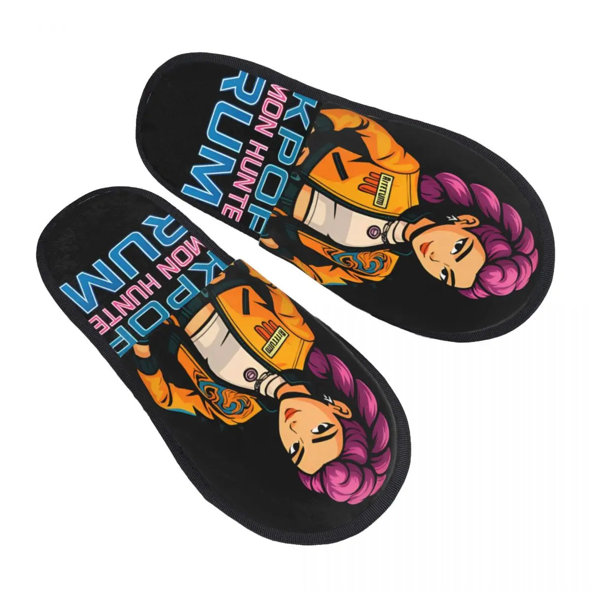 Custom Print Women Zoey Huntrix Kpop Demon Hunter House Slippers Cozy Warm Memory Foam Fluffy Slipper Indoor Outdoor Shoes