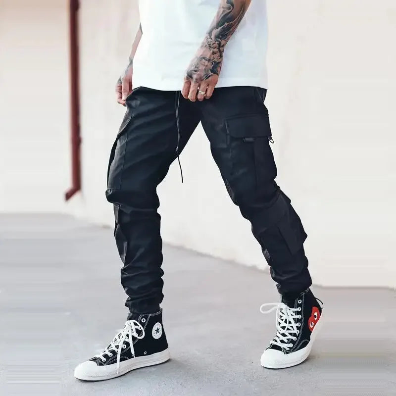 Casual New In Male Trousers Baggy Men's Cargo Pants Regular Fit Street Aesthetic Techwear Long Cheapest Emo Cheap High Quality
