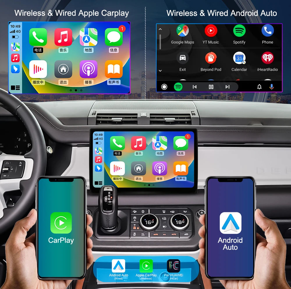 For Land Rover Defender 2018 2024 Multimedia Android Car Radio Stereo Auto Carplay GPS Navigation Head Unit Monitor New Upgrade