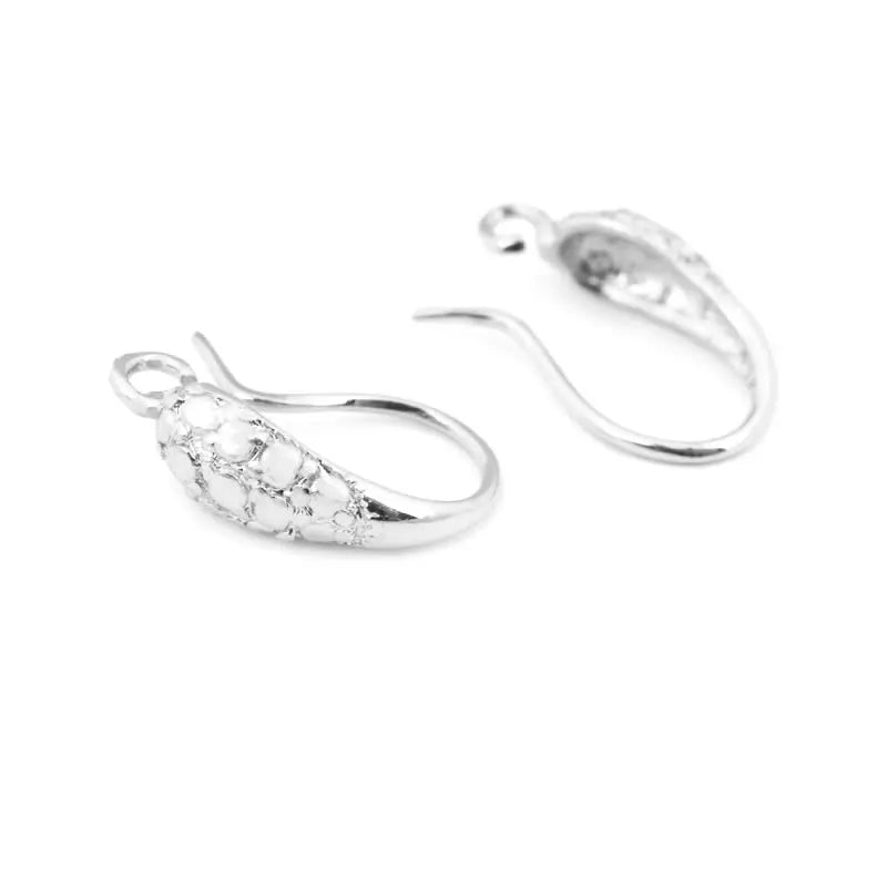 10PCS Antique Silver Color 18K Gold Color Brass Earring Hook High Quality Diy Jewelry Making Earrings Accessories for Women