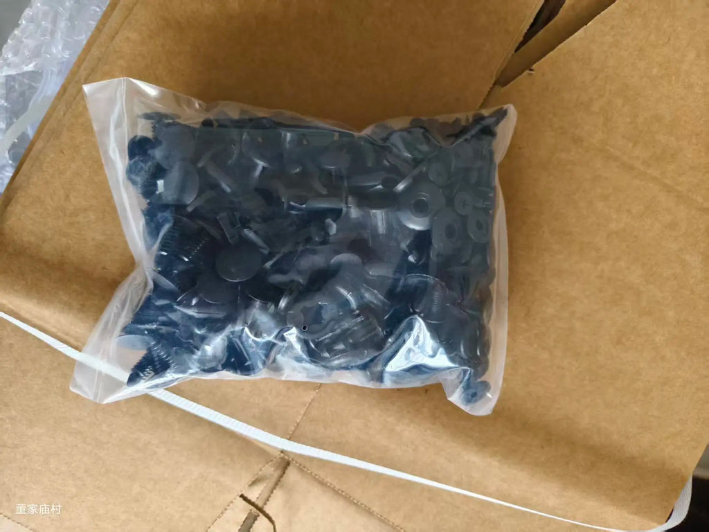 Bagged Set of 190 Pcs Car Universal Buckles 6 Models Size Fastener Rivet Clamping Fastener Buckle Car Accessory Abs Material Fixed Screw