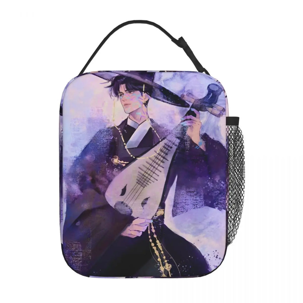 KPOP Demon Hunters Anime Lunch Bag Portable Lunch Box Girls Outdoor Picnic Print Cooler Bag Funny Oxford Tote Food Bags