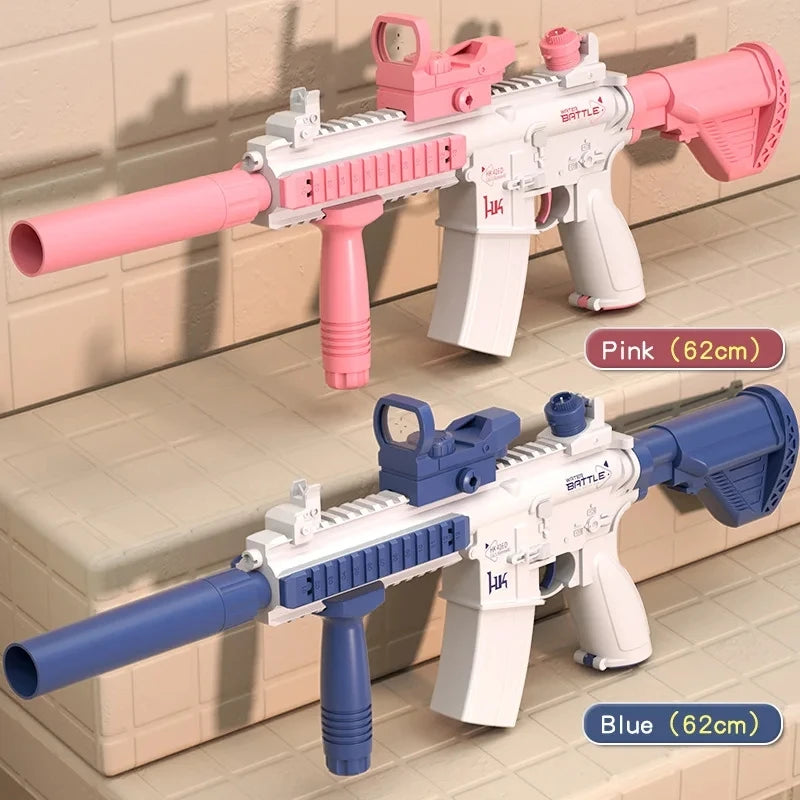 New Water Gun Electric Pistol Shooting Toy Full Automatic Outdoor Beach Gun Summer Water Beach Toy Play The Drum Magazine