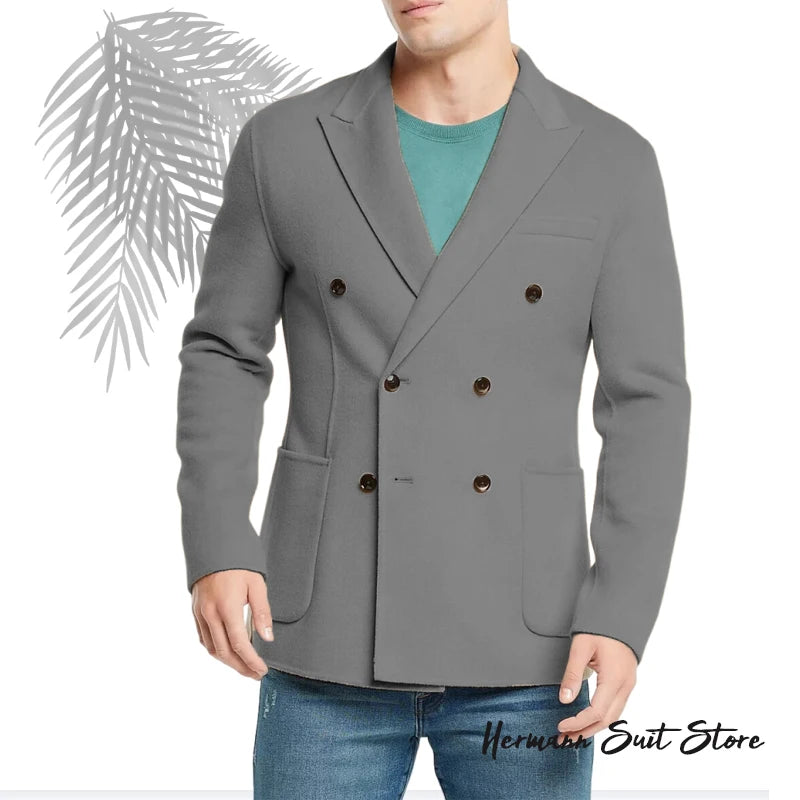 Autumn Winter Men's Thick Suit Coat Blazers Business Casual Men's Top Suit Jacket