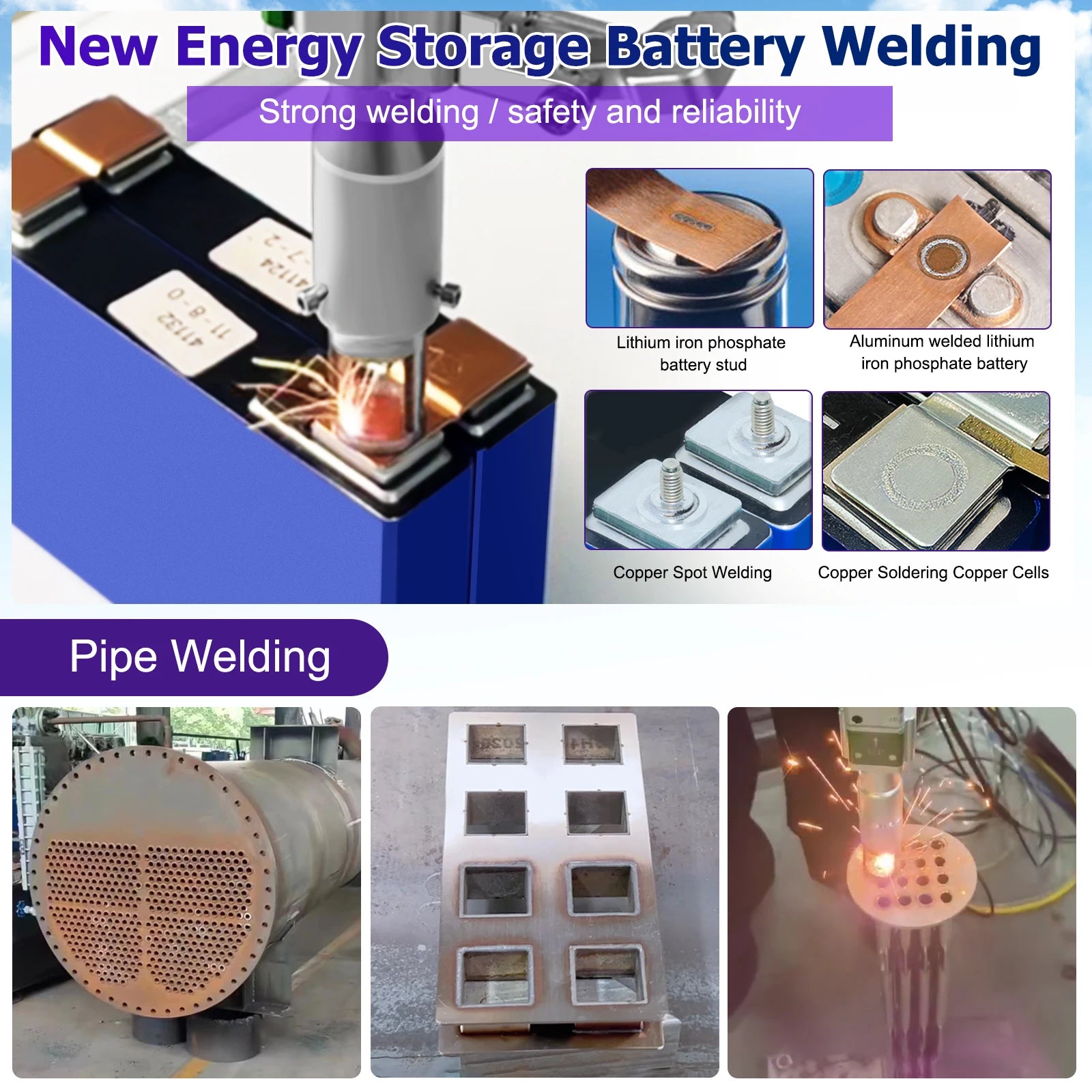 BWT 5 in 1 Fiber Laser Battery Welding Cleaning Cutting welding Machine Double Wobble 1500W Handheld Laser Welder for All Metal