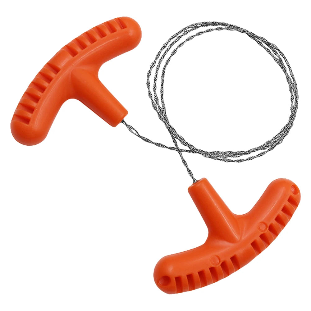 70CM Manual Steel Rope Chain Saw with Finger Handle Hand Cable String Saw Mini Manual Cutting Chain Saw for Camping and Travel
