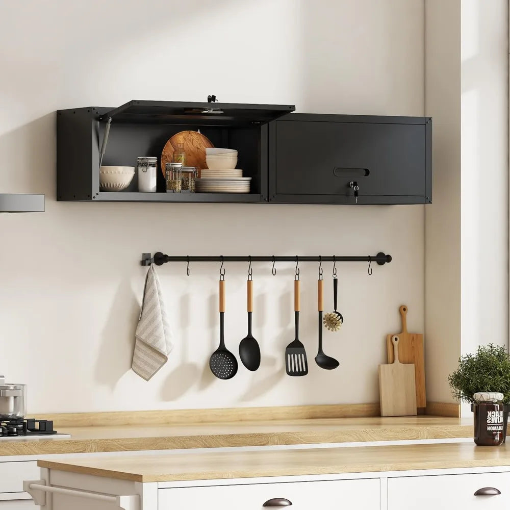 Adjustable Shelves Garage Storage System - Wall & Locking Rolling Metal Tool Cabinets with Doors for Ultimate Organization