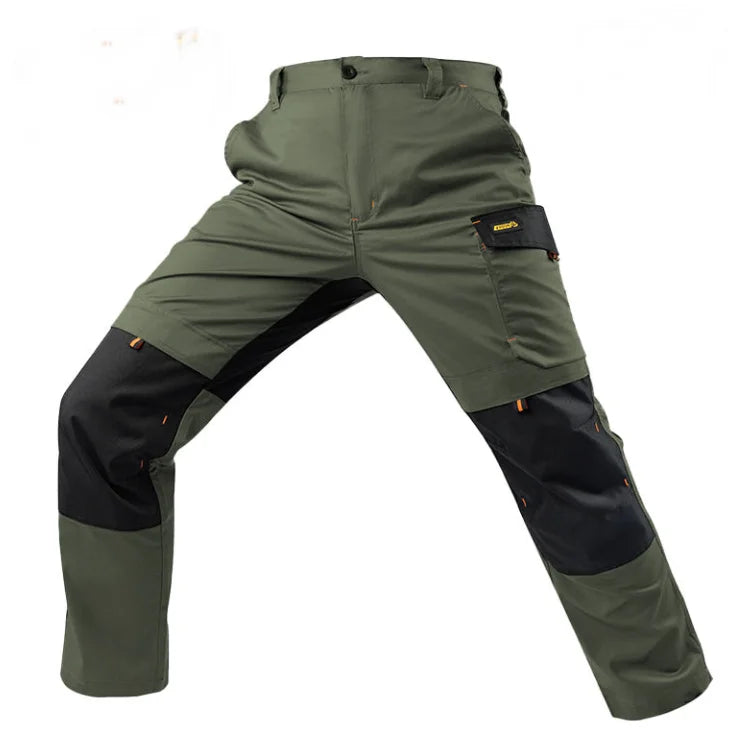 Summer Autumn Workwear Pants,Men Cargo Pants With External Tool Pockets, Plus Size Outdoor Trousers