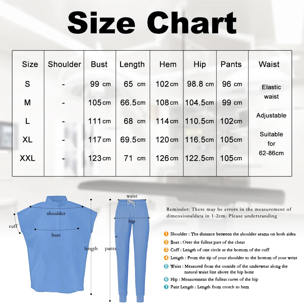 Custom Logo Scrub Beauty Spa Uniform Work Clothes Fashion Short Sleeved Top Nursing Articles Medical Accessories Scrub Nurse Set