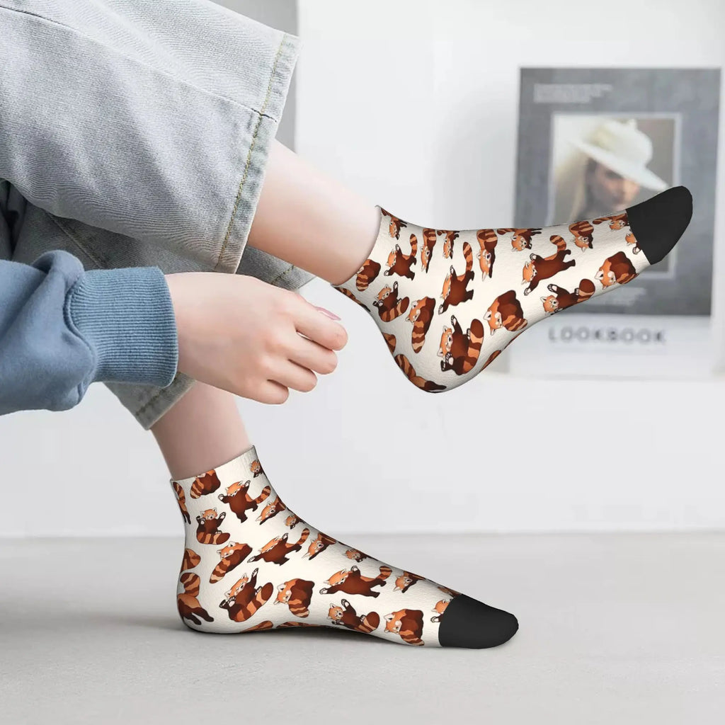 Red Panda Animal Socks Harajuku Sweat Absorbing Stockings All Season Socks Accessories for Man's Woman's Gifts